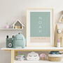 Personalised Name Print Muted Colour Block, thumbnail 5 of 10