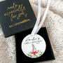 Baby Girl First Christmas Personalised Ceramic Bauble, thumbnail 4 of 8