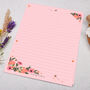 A5 Pink Letter Writing Paper With Pink Florals, thumbnail 3 of 4