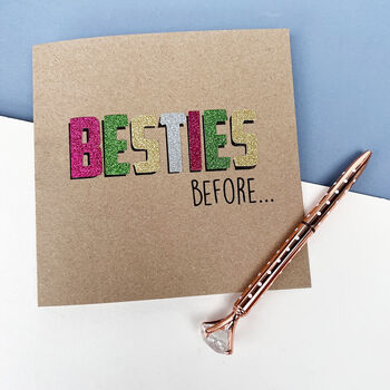 Besties Before Testies Greetings Card, 2 of 6