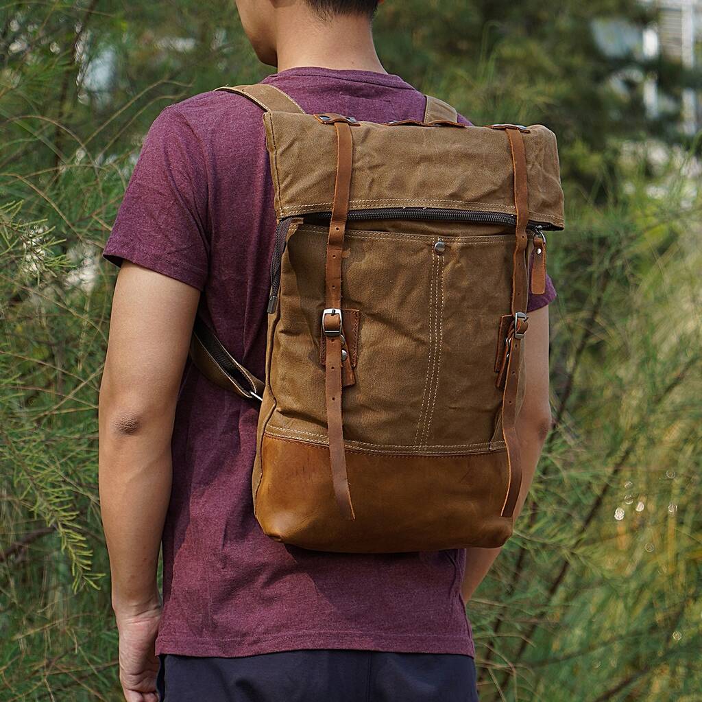 canvas and leather backpack uk
