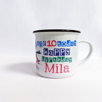 Personalised Birthday Girl Mug With Child's Age, 8 of 11