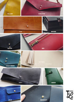 Custom Colour Leather Business Card Holder, 10 of 10