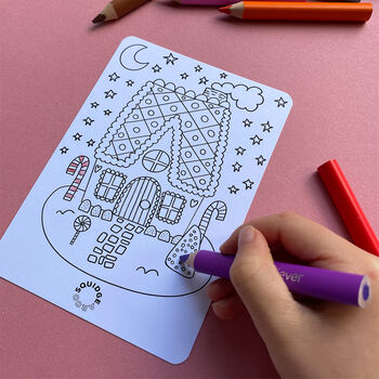 Children's Christmas Advent Colouring Cards, 6 of 6