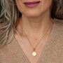 18ct Gold Digestive Biscuit Charm Necklace, thumbnail 2 of 6
