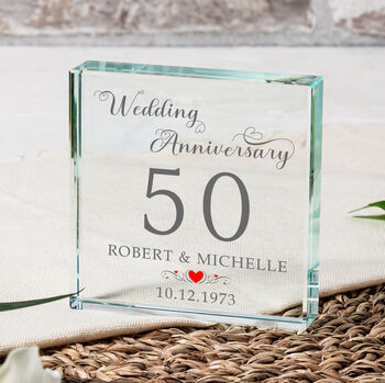 Anniversary Glass Token For Couple, 2 of 4