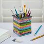 Recycled Newspaper Square Pencil Holder, thumbnail 6 of 12