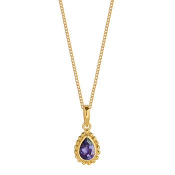 February Birthstone Amethyst Gold Plated Necklace, 2 of 12