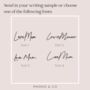 Louisa Personalised Handwriting Necklace, thumbnail 4 of 9