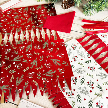 Luxury Red And White Christmas Make Your Own Diy Crackers Set Of Six, 4 of 7