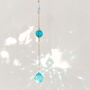 Blue Agate And Aquamarine Mini Crystal Suncatcher 15cm, thumbnail 1 of 2