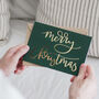 Gold Foiled 'Merry Christmas' Christmas Card, thumbnail 1 of 2