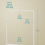 Clothes Rail Metal Frame Single Clothes Hanging Rail, thumbnail 11 of 12