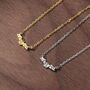 Extra Tiny Bat Pendant Necklace In Sterling Silver, thumbnail 1 of 11