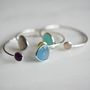 Adjustable Sterling Silver And Gemstone Bangle, thumbnail 9 of 9