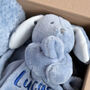 Personalised Dusty Blue Gift Set For Baby Boy, thumbnail 2 of 7