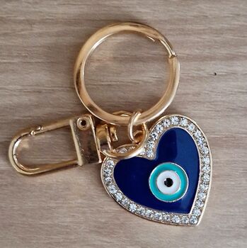 Evil Eye Amulet Gold Keyring, 3 of 3