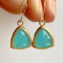 Turquoise Blue Faceted Earrings, thumbnail 3 of 4