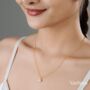 Natural Pearl Satellite Chain Gold Vermeil, Rhodium Necklace, thumbnail 4 of 8