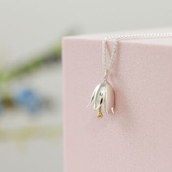 Harebell Silver And Solid 18ct Gold Necklace, 2 of 9
