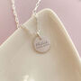 Silver Paper Clip Necklace With Personalised Disc 18'', thumbnail 1 of 4