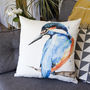 Inky Kingfisher Large Cushion And Inner, thumbnail 1 of 5