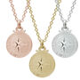 Travel Safe Compass Gold Plated Silver Necklace, thumbnail 7 of 10