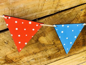 Wooden Bunting Multi Coloured Various Lengths, 3 of 3