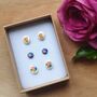 Vintage Button Floral Stud Earrings, thumbnail 1 of 1