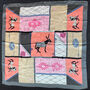 Pink Patchwork Horse Print Scarf, thumbnail 4 of 4