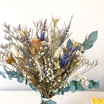 Preserved Lavender Bouquet With Banksia Denlune, 4 of 5