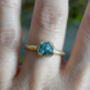 Blue Diamond Engagement Ring In 18ct Yellow Gold, thumbnail 4 of 4