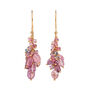 Blossom Gemstone Cluster Earrings In Pink Spinel, thumbnail 1 of 2