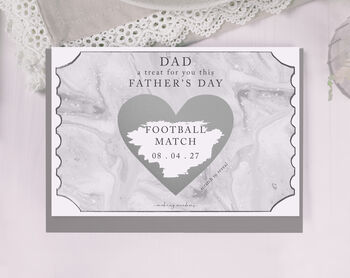 Personalised Father's Day Gift Scratch Voucher With Grey Marble Design, 3 of 3