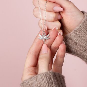 Dragonfly Necklace Sterling Silver, 3 of 7