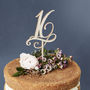 Decorative Birthday Age Wooden Cake Topper, thumbnail 7 of 7