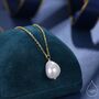Sterling Silver Delicate Genuine Baroque Pearl Pendant Necklace, thumbnail 1 of 10