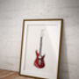 Red Electric Guitar Poster Print, thumbnail 2 of 4