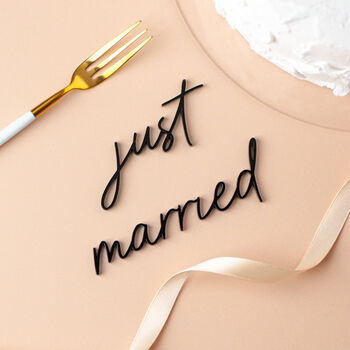 Just Married Cake Charm Set, 2 of 4