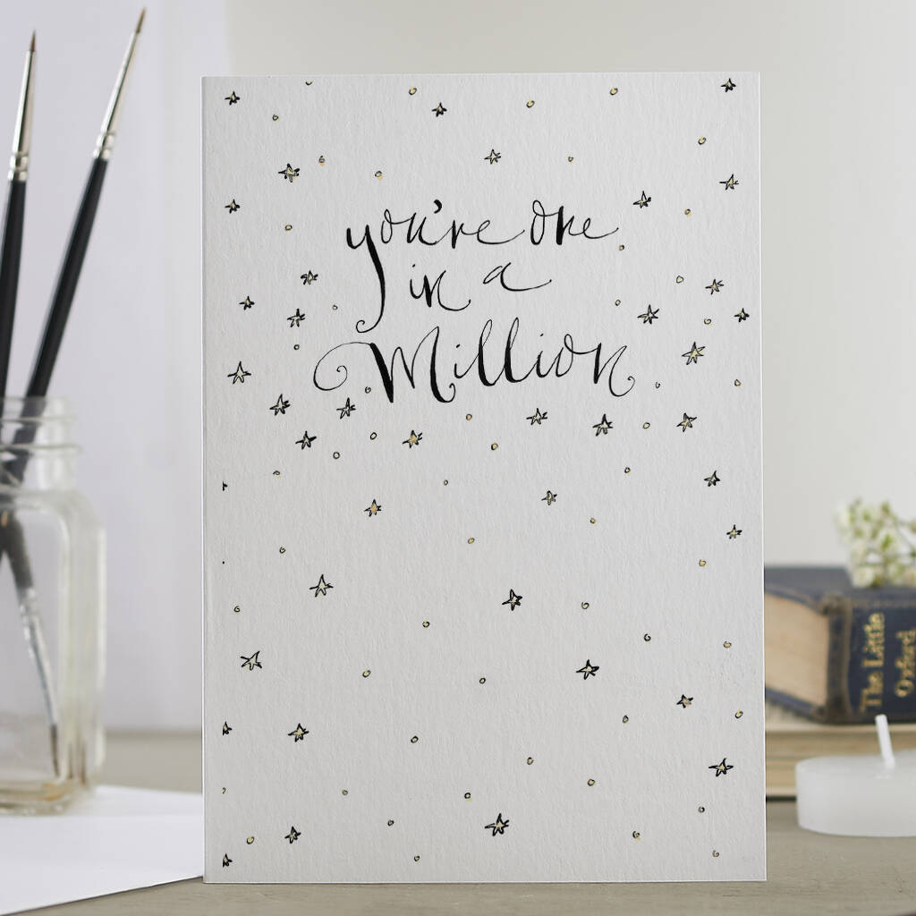 Friendship Card 'You're One In A Million' By Gabrielle Izen Design ...