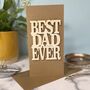 Best Dad Ever Wooden Words Keepsake Card, thumbnail 5 of 6