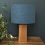 Lusk Blue Tweed Berry Lined Lampshades, thumbnail 4 of 9