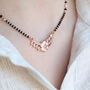 Indian Rose Gold Zircon Mangalsutra Necklace, thumbnail 3 of 3