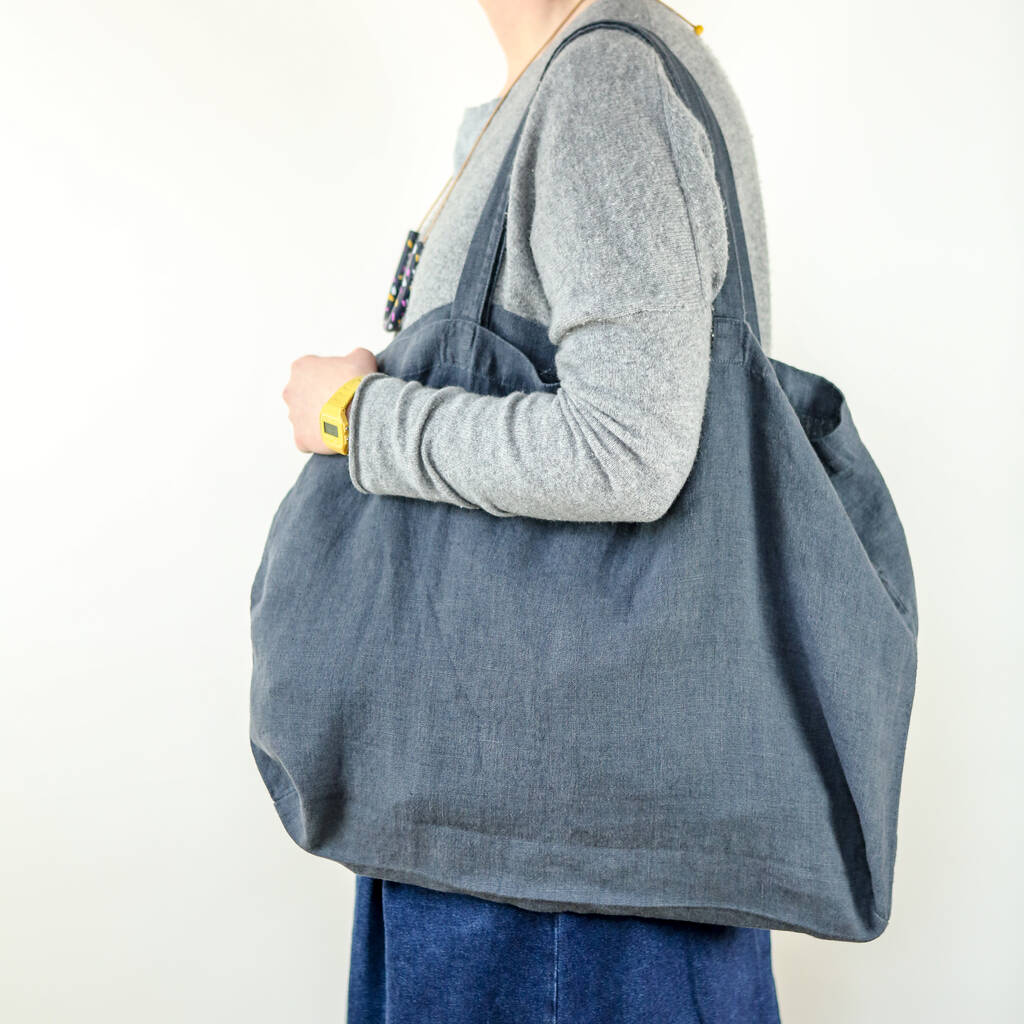 Sloppy Linen Shopping Bag By Berylune | notonthehighstreet.com
