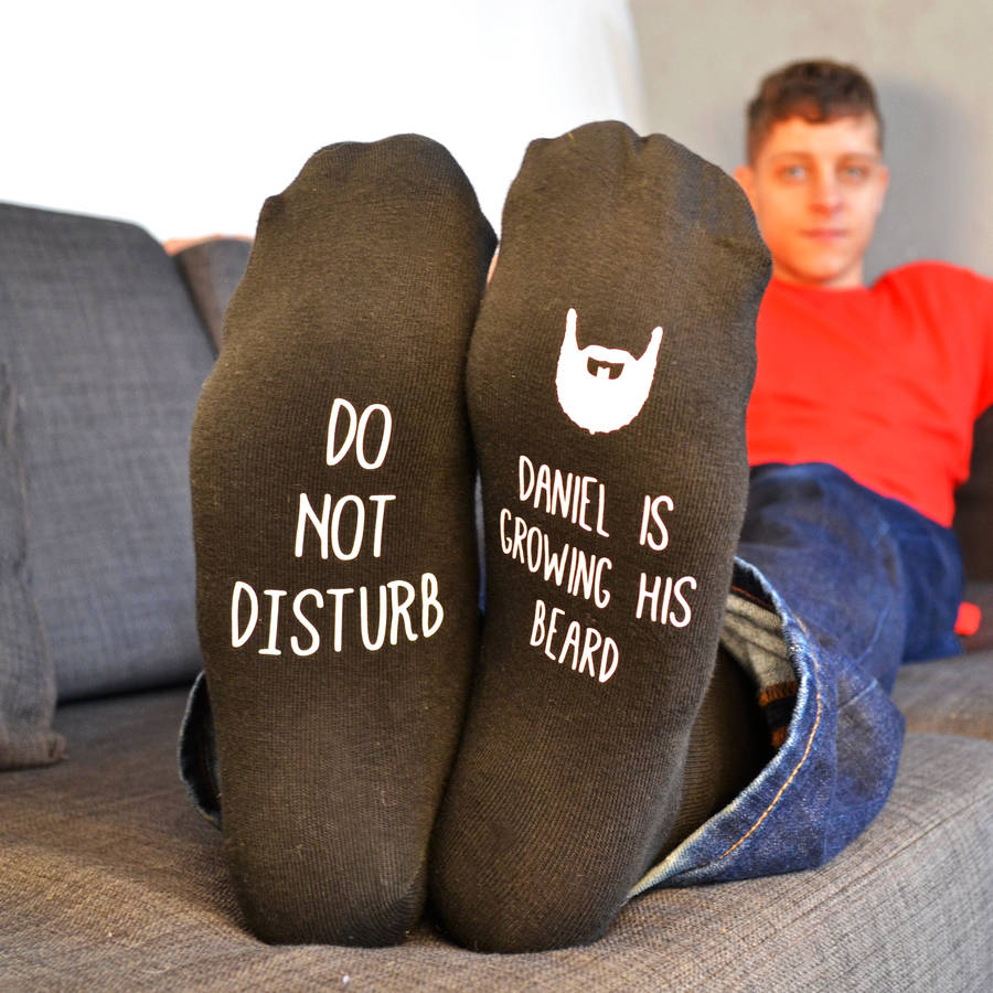Do Not Disturb, Growing Moustache And Beard Socks By Solesmith