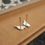Bird Earring Studs Animal Jewellery Sterling Silver, thumbnail 3 of 6