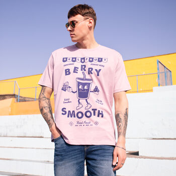 Berry Smooth Men’s Fruit Graphic T Shirt, 2 of 3