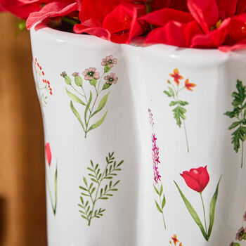 Personalised Large Floral Welly Boots Planter, 3 of 5