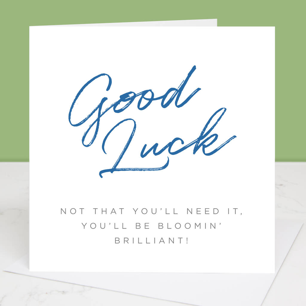 Bloomin' Brilliant Good Luck Card By Slice of Pie Designs