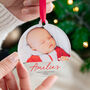 Personalised Baby's First Christmas Bauble Custom Photo Keepsake, thumbnail 1 of 5